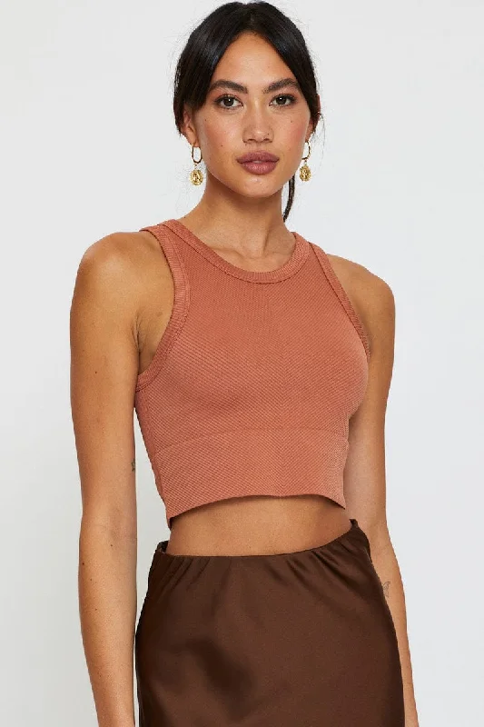 tan-tank-top-sleeveless-crew-neck-seamless-bs1098-84j-4