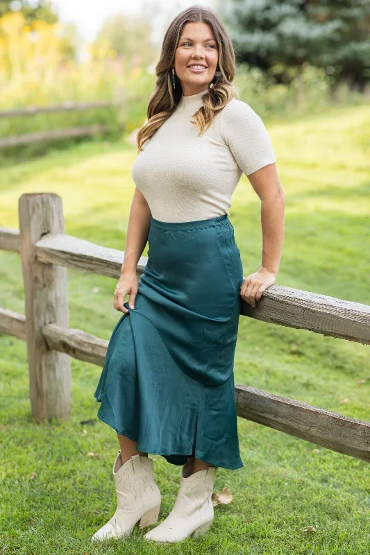 Teal Midi Skirt