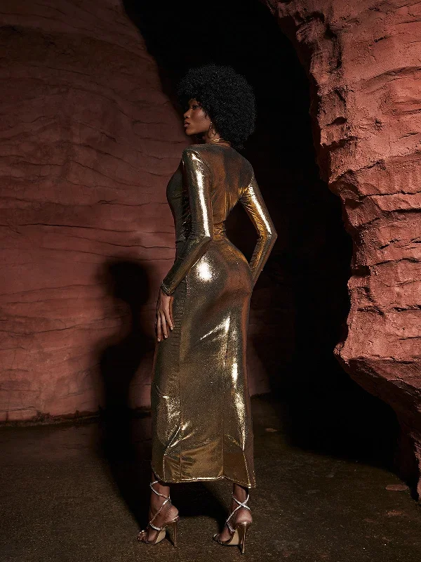 tressie-v-neck-metallic-dress-in-gold