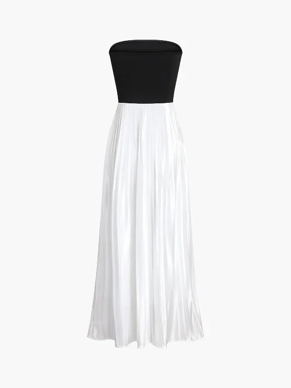 two-tone-pleated-hem-tune-long-dress