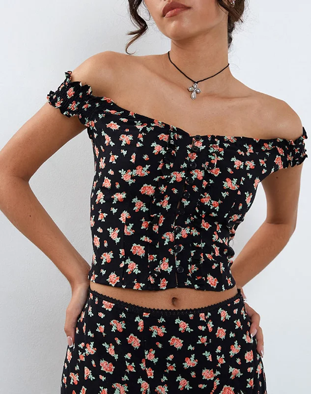 uhuy-crop-bardot-top-flowing-roses-black