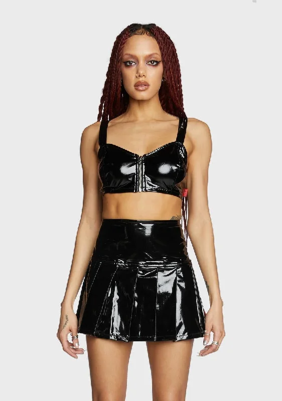 vinyl-zip-crop-top