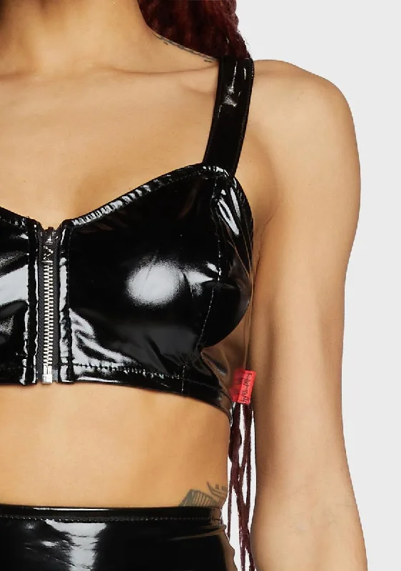 vinyl-zip-crop-top