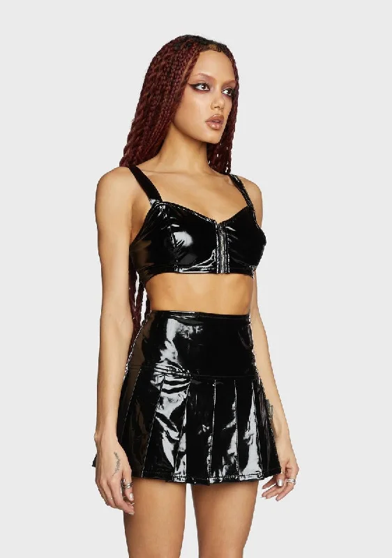 vinyl-zip-crop-top