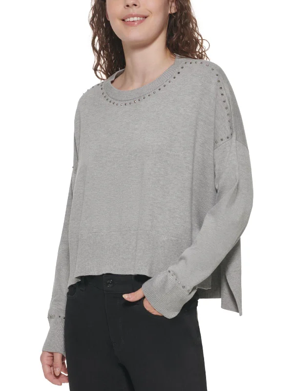 womens-studded-crew-neck-pullover-sweater