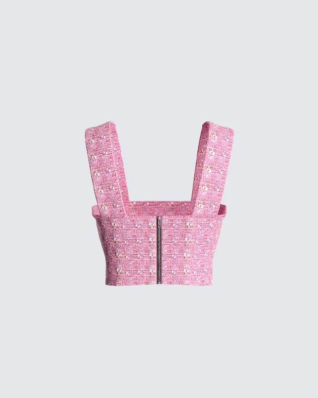 zola-pink-tweed-crop-top