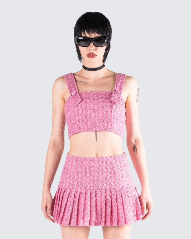 zola-pink-tweed-crop-top