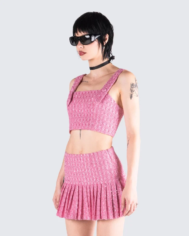 zola-pink-tweed-crop-top